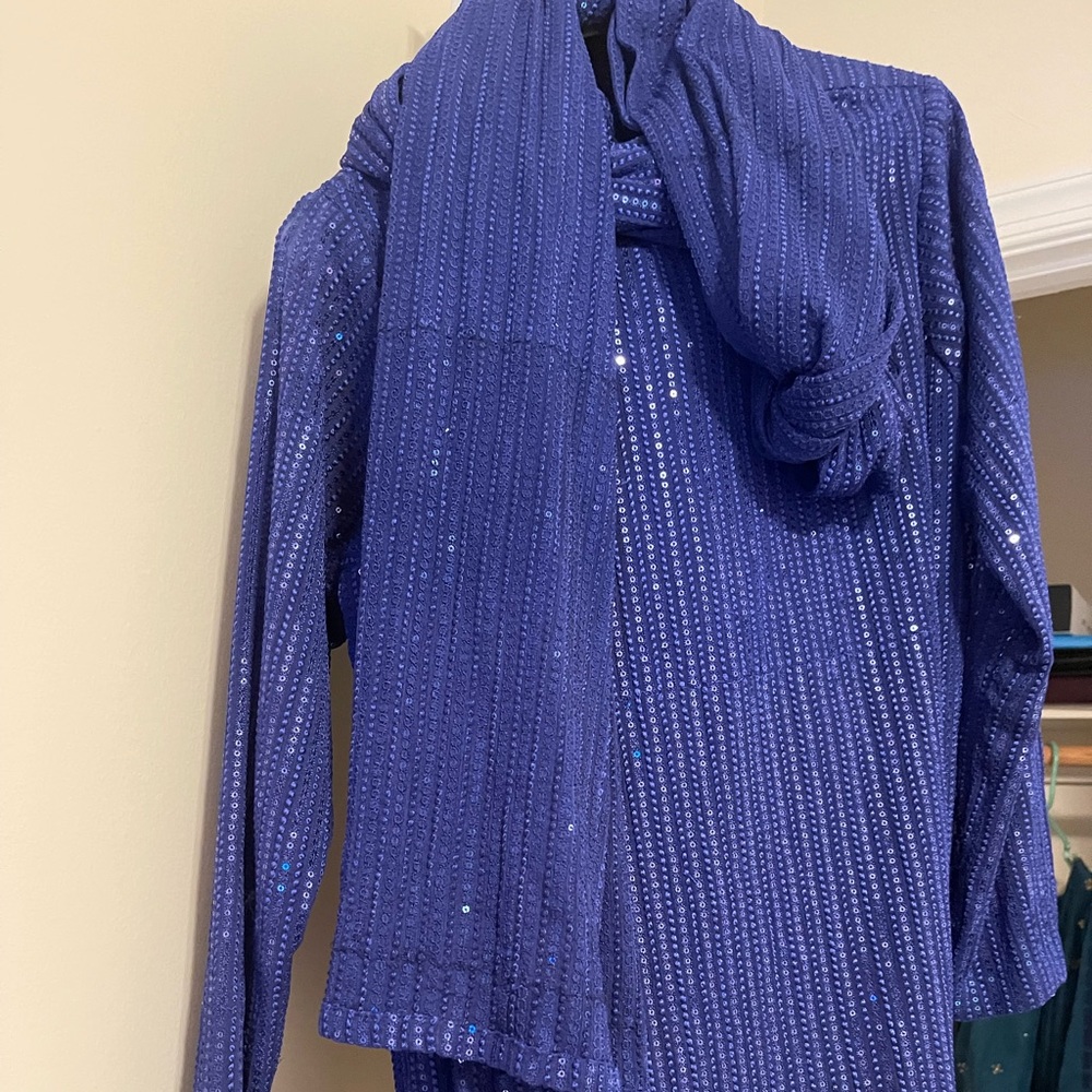 Pakistani/Indian Designer Draped Sequin - image 5